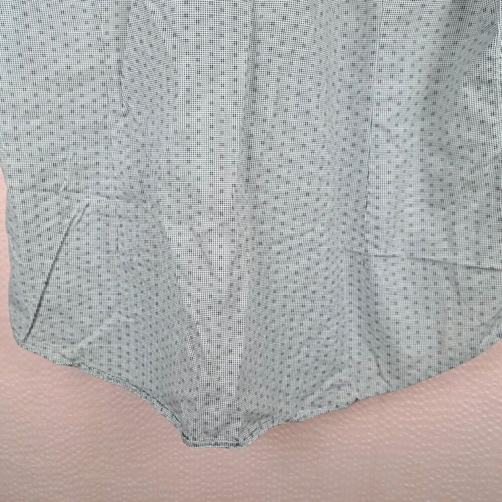 Guess Men Short Sleeve Shirt Gray Dot Print Size L 100% Cotton - Picture 8 of 8